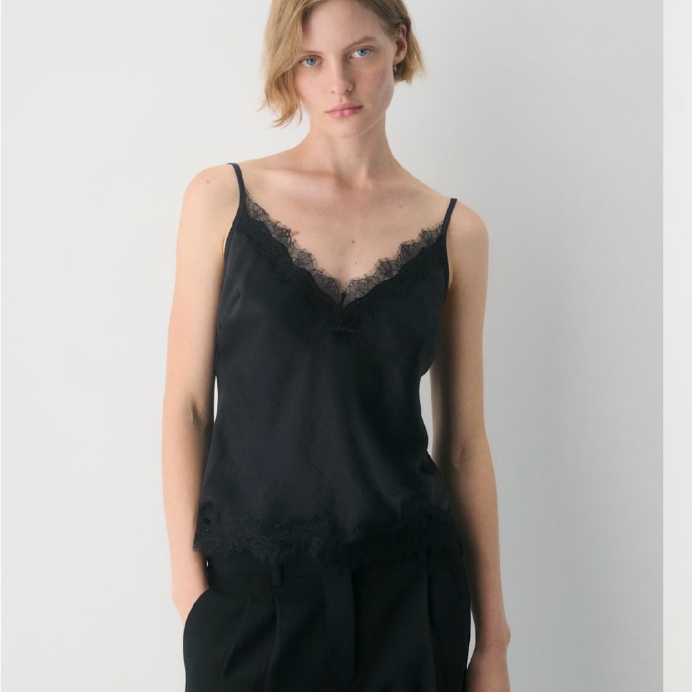Wilfred Black Camisole with Lace Detail